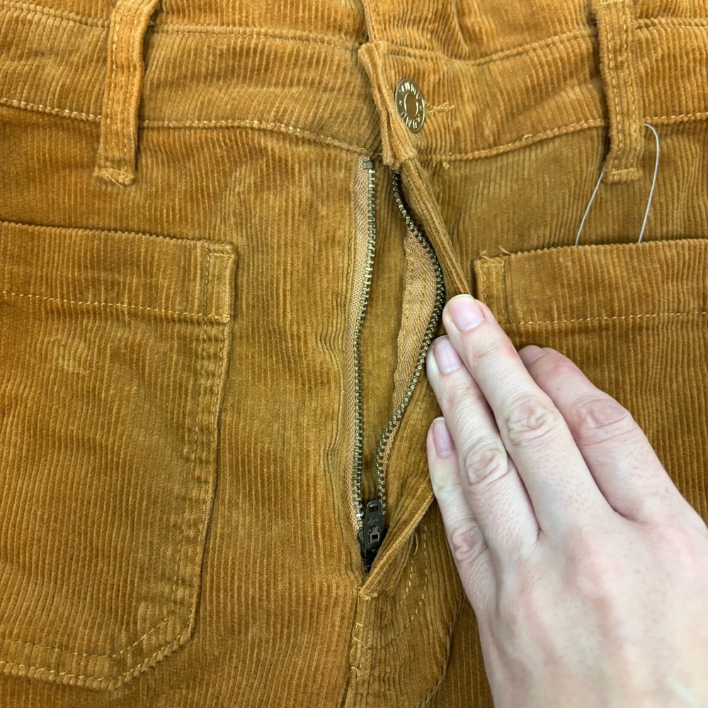 Show Me Your MuMu Cropped Everhart Jumpsuit in Camel Corduroy Size XL - Picture 5 of 11